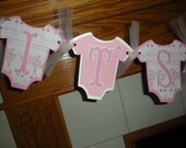 Baby Shower Its A Girl Baby Shower Welcome Baby Banner Matching Pom Poms Available