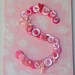 Button Monogram Letter S - 6 X 8 hard canvas REDUCED PRICE