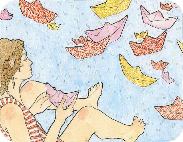 Paper Boats - Mini Archival Print