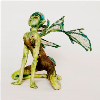 OOAK Art Doll Paper Clay Dragon Girl - Amalia IADR No 441095