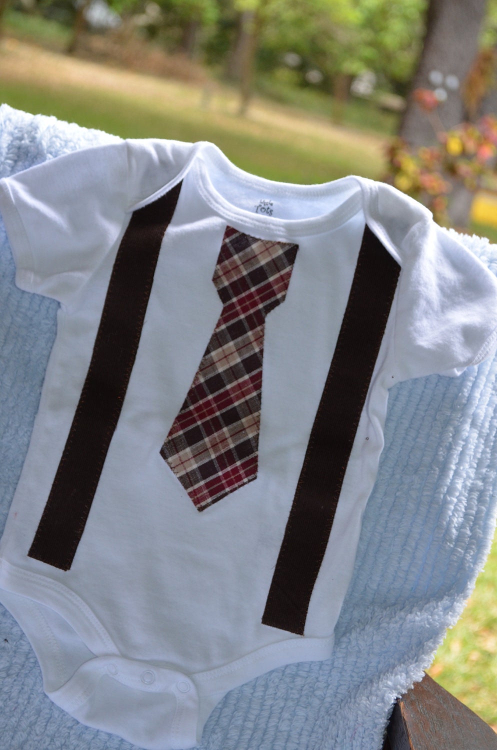 Tie Onesie with  Suspenders Onsie Tie with Baby Legs Leg Warmers  NB , 0 / 3 , 3 / 6  , 6 / 9 , 12 18 24 months OneZ Orange Brown