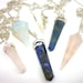 OPAL DIAMOND Faceted Crystal Quartz Point Necklace