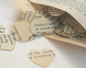 Upcycled Romance Book Wedding Day Confetti, Paper Heart Confetti, Table Decor, Bridal Shower, Wedding Decor - Approx 250 Hearts