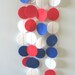 CELEBRATION - Felt Garland in Red White and Blue - Approx 10ft - Patriotic / Fourth of July / Photo Prop