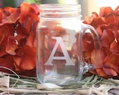 Personalized 16.5 ounce Mason Jar for Wedding, Bridal Shower or Favor