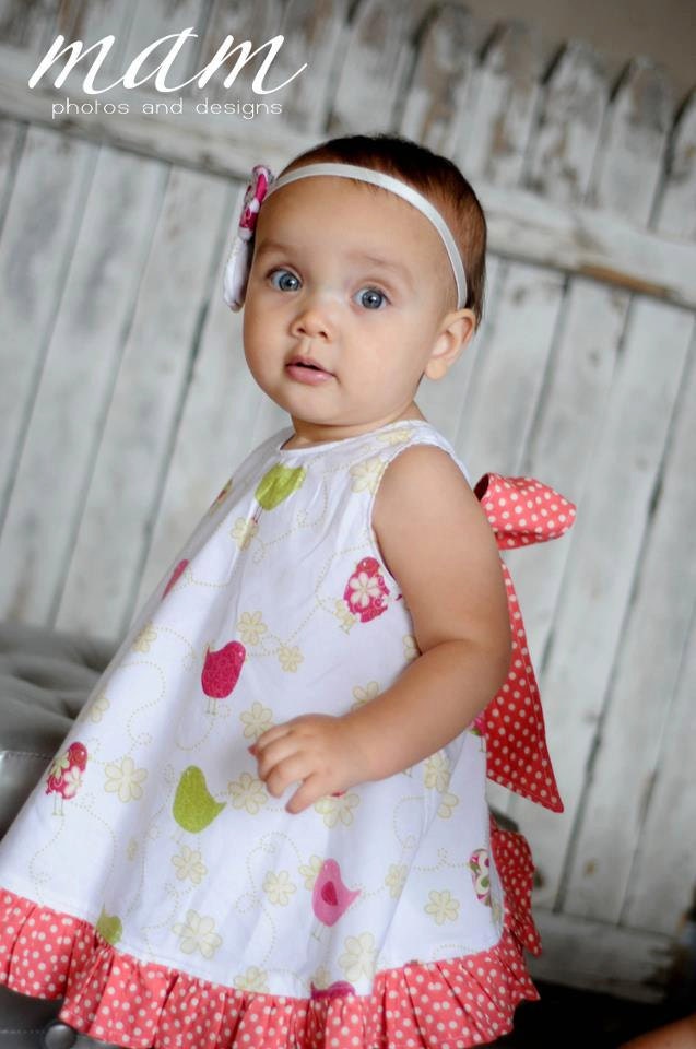 Custom made Pinafore Dress and Matching Ruffle Butt Bloomers