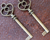 Wholesale Lot 5pcs Steampunk Victorian wholesale antique bronze skeleton key pendant charm necklace Alice in Wonderland 44 jewelry