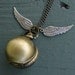 Steampunk pocket watch Necklace key pirate Victorian locket pendant charm Enchanted FLYING BALL WATCH necklace---M-A-G-I-C-A-L edition