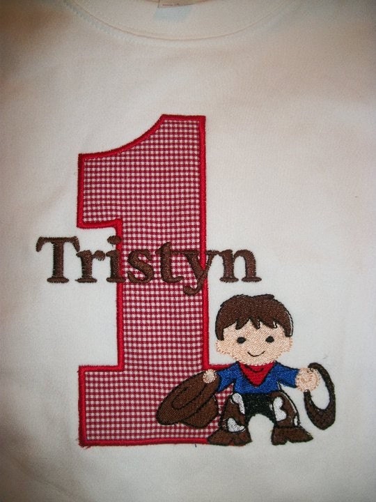 Custom boutique birthday t shirt boys cowboy western horse rodeo 1st 2nd first tshirt tee onesie