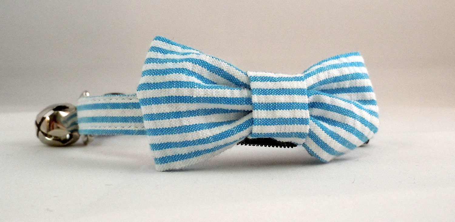 Cat Collars with Bow Tie or Flower - Pick Any Fabric in Shop