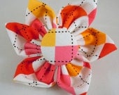 Dog Bow Tie or Flower  - Garden Argyle