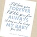 I'll love you forever wall art - 8x10
