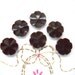 Brown Casein Flower Buttons