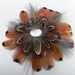 Pheasant Feather Flower Hair-clip/ Brooch