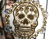 Sugar Skull Day of the Dead Henna Tambourine