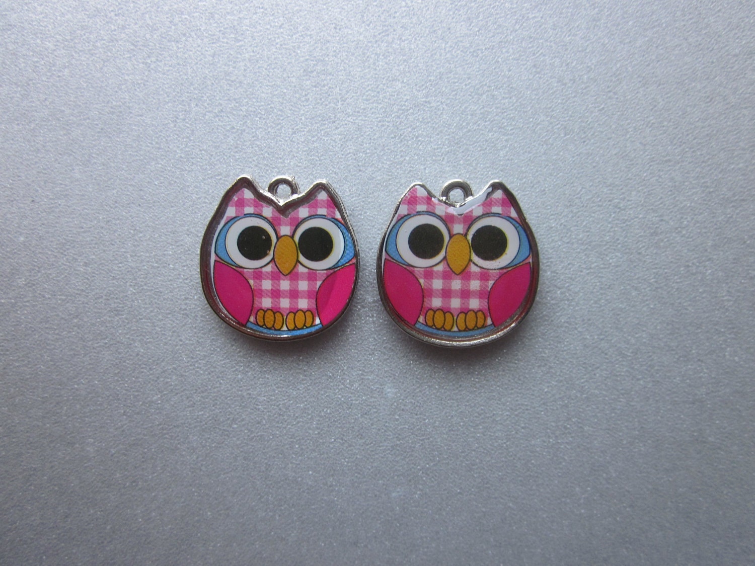 Owl Double-Sided Pendants 19x19mm 2 Pendants