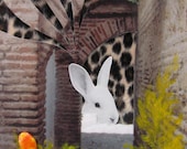 pop art print - Rabbit is Waiting 4x6