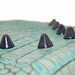 Crocodile Embossed Turquoise Leather Petite Clutch