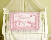 Personalized Birth Certificate Baby Blanket Embroidered