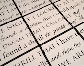 Custom Lyrics Cardstock