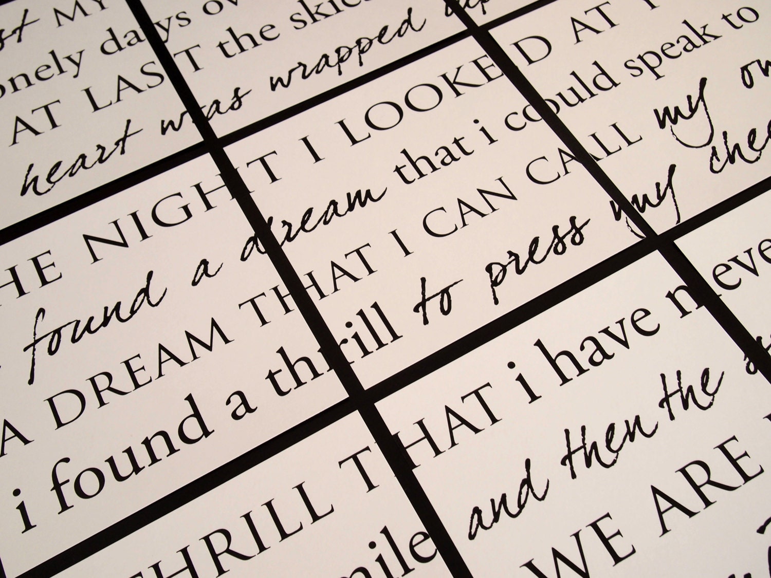 Custom Lyrics Cardstock