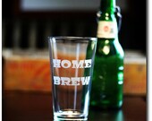 Home Brew Etched Beer Pint Glass