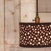 Pendant Lighting With Chocolate Fabric Drum Shade