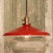 Reserved for Nick - Three - Industrial Lighting With LARGE 12" Red Enamel Shade