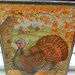Vintage Wall Hanging Plaque Thanksgiving Turkey Beveled Wood Retro 1970s
