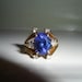 Vintage 3 CARAT Tanzanite and Diamond 14K Gold Ring 1960s Fine Jewelry Mid Century Statement Ring