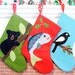 Woodland Wonderful Christmas Stockings -- Set of 3 includes Bear Fish and Bird