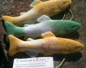 TROUT SOAP Gift Pack - Pick Your Colors - 3 Discounted Fish Soaps on a Rope - Best Gifts, Fathers Day, Birthdays, Anniversary