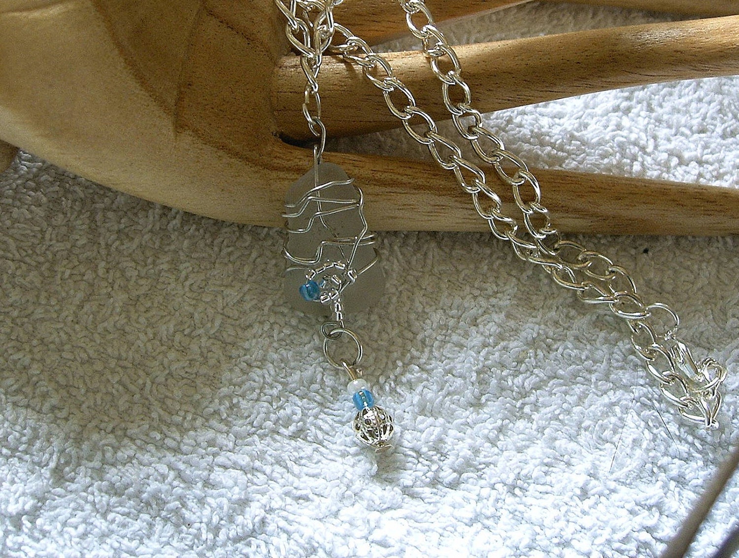 Sea glass necklace. Beach glass necklace. Sea glass jewelry.