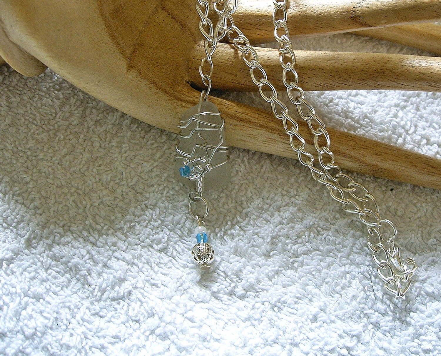 Sea glass necklace. Beach glass necklace. Sea glass jewelry.