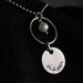 Personalized Necklace: Hand Stamped Personalized Sterling Silver 1 Disc Necklace with Charm