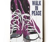 Walk In Peace  9x12 wooden sign wall art