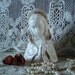 TREASURY ITEM White and Gold Blessed Mary in Prayer, time worn, elegant, devotional