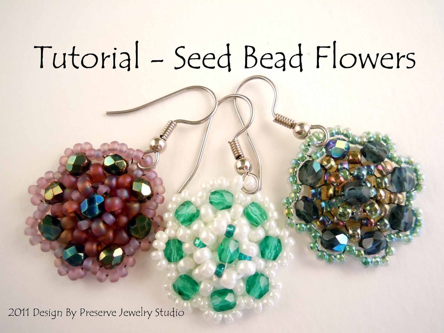 Beadweaving Tutorial - Seed Bead Flower Earrings