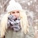 Chunky Infinity Scarf - Grey Nordic Deer Sweater Knit.  Eternity Scarf, Infinity Scarf, Loop Scarf, Winter Scarf, Tube Scarf, Hipster