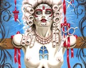 Marie Antoinette Sugar Skull Crucified Ball Jointed Doll "Sacrifice" 5x7