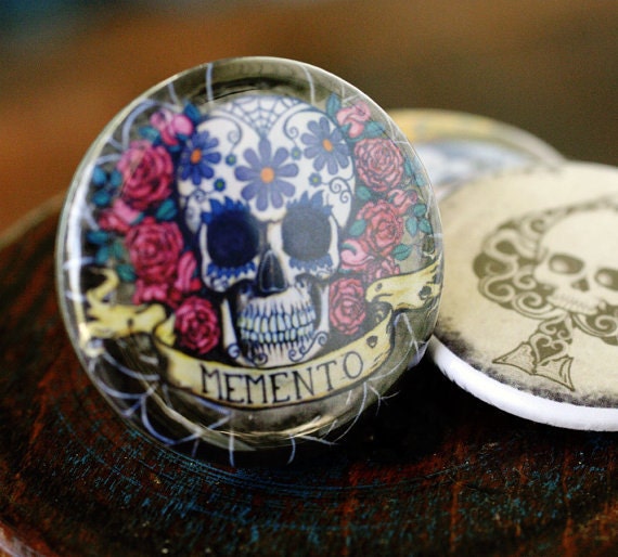 Day of the Dead Ring - Skull Magnetic Ring by Polarity and Shayne of the Dead - Silver Hamered