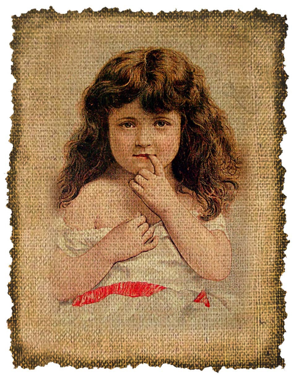 VINTAGE GIRL,  Altered, Printable, Iron On, Ephemera,  Digital Image No. 368