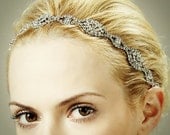 JACQUELINE, Vintage Inspired Wedding Rhinestone Headband, Crystal Bridal Headband, Oval SWAROVSKI Wedding Hair Accessories (Haute Couture)