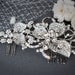 STACIA, Eye-Catching LARGE Rhinestone Flower Bridal Hair Comb, Art Deco Wedding Hair Accessory, Vintage Inspired Wedding Crystal Comb