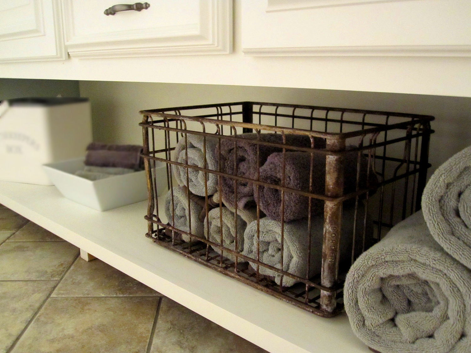 Vintage Borden Milk Crate