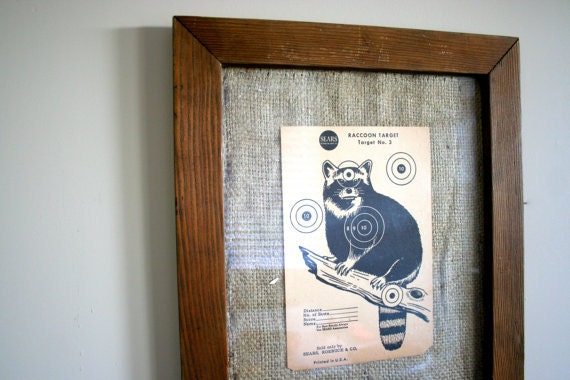 vintage paper shooting target: groundhog