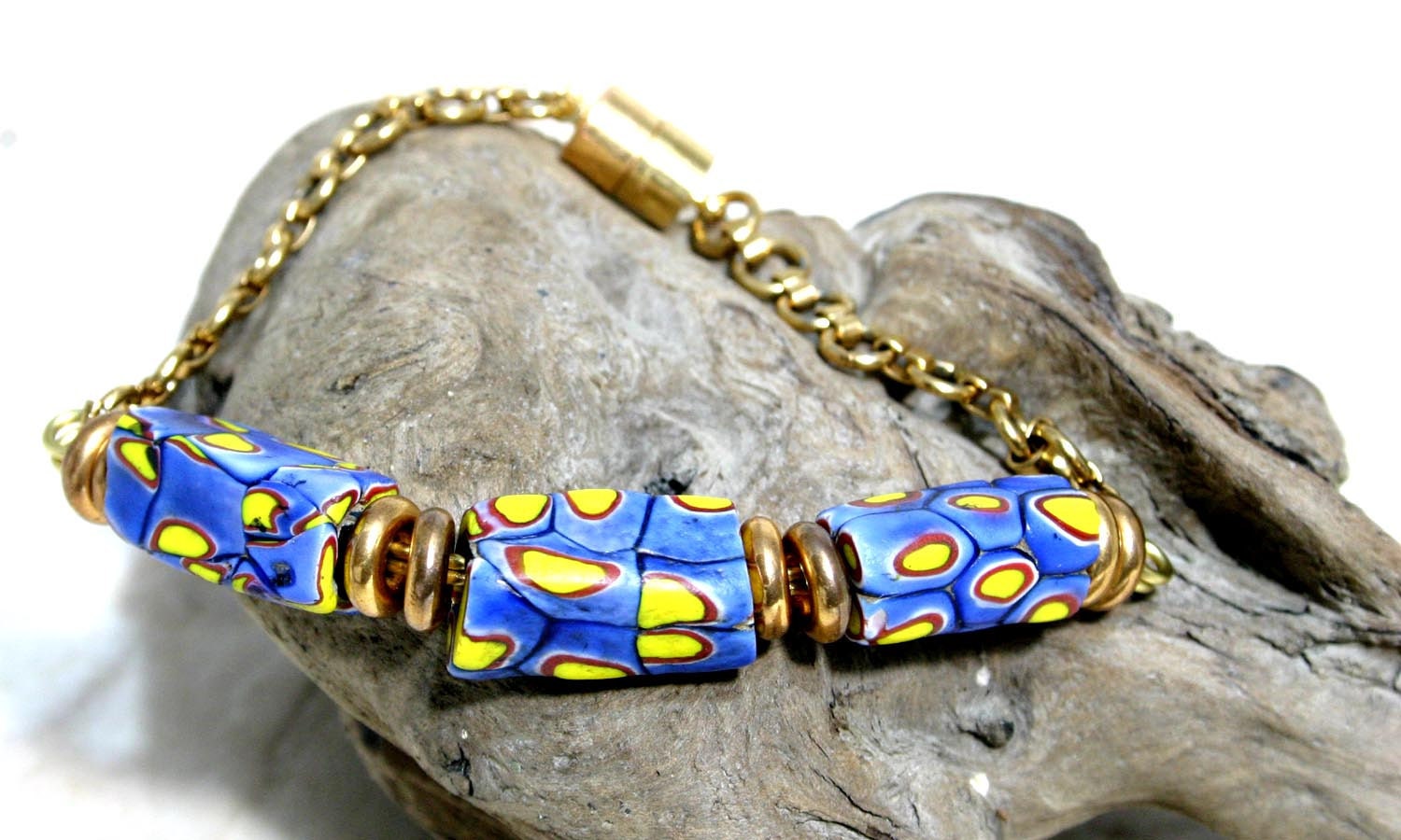 African Polymer Bead Bracelet
