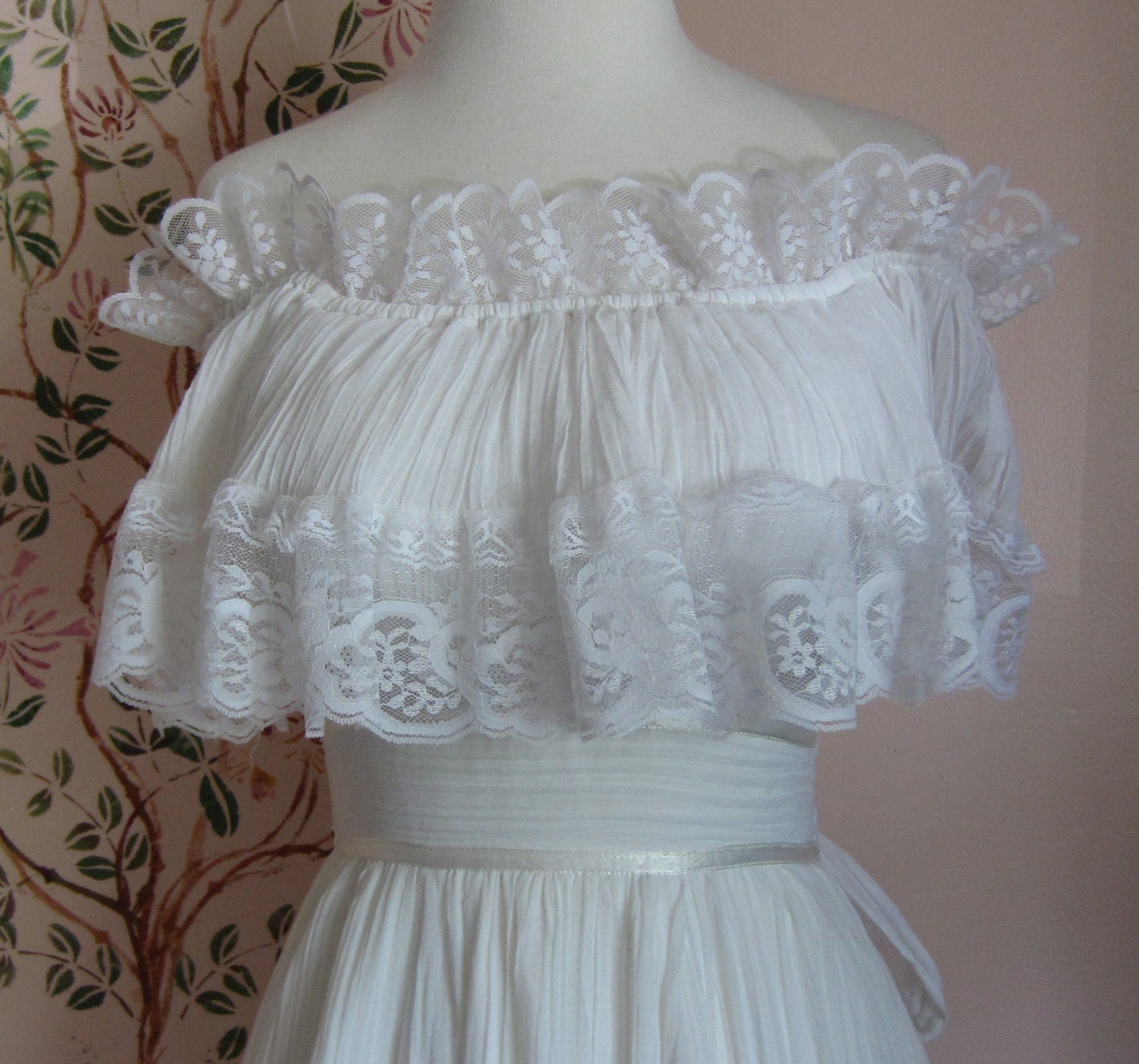White Gauze Gunne Sax Gown