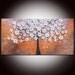 Free shipping - Original Modern Abstract Flowers Heavy Textured Large Painting 24x48 by Helen - Impasto Painting