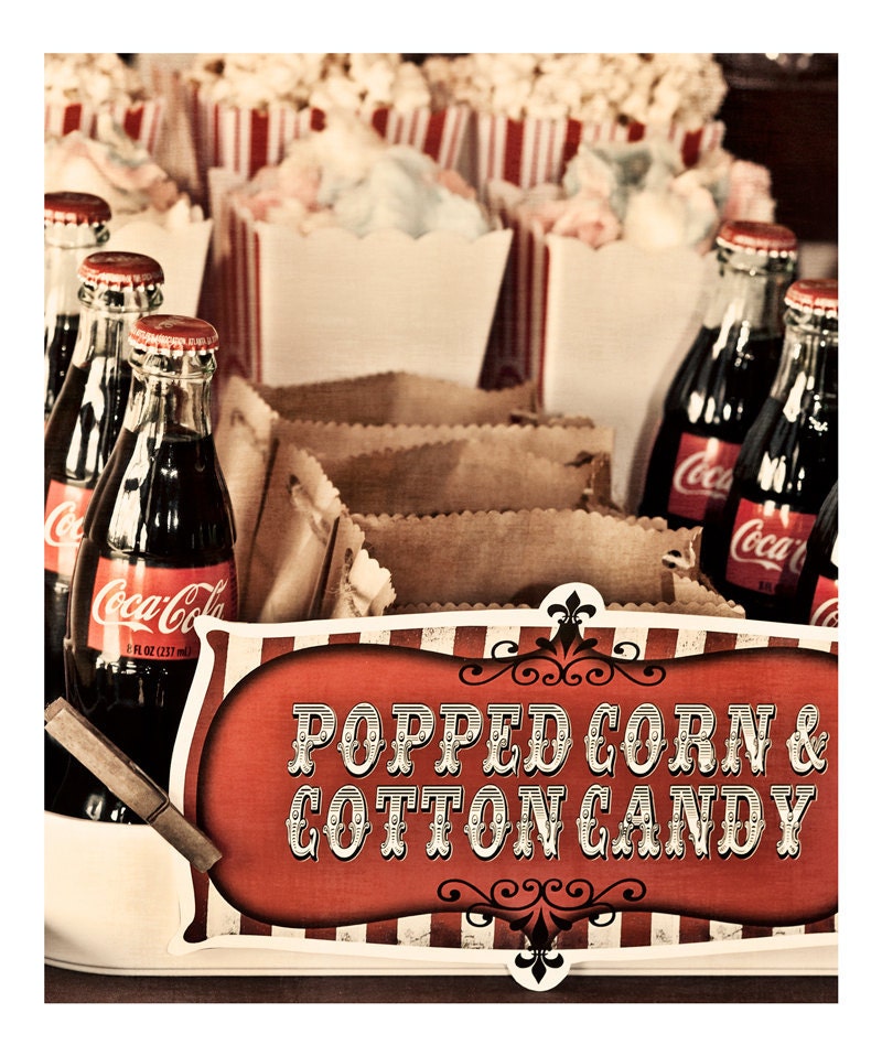 Labels - Vintage Circus - Carnival - Party Printable Decorations - Food Tags, Buffet Cards